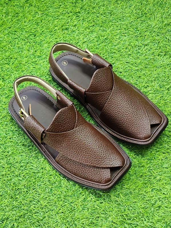 Smart Zalmi peshawari chappal (Brown Takidar) - Image 3