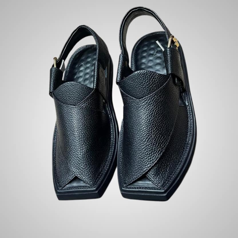 Smart Kaptaan Peshawari chappal (Black) - Image 2