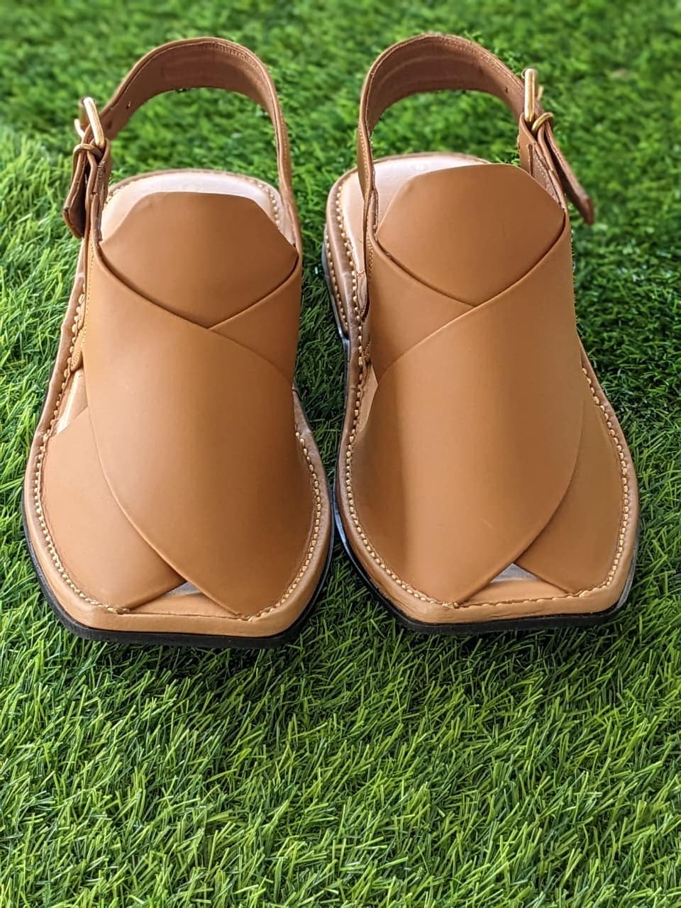 Zardari Peshawari Chappal (light Brown) - Image 2