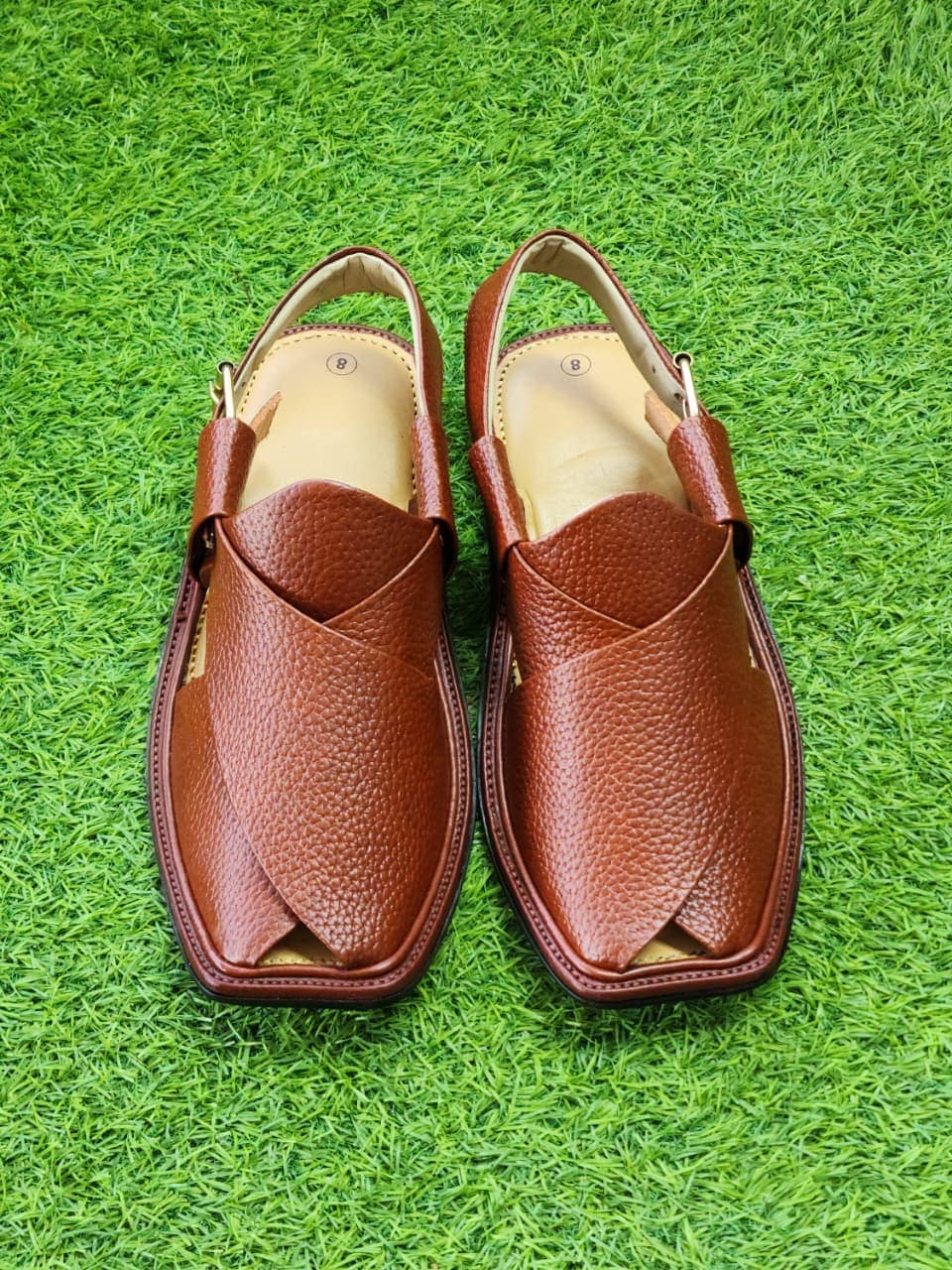 Smart Zalmi peshawari chappal (Brown Takidar) - Image 2
